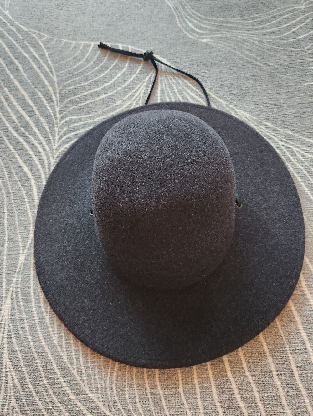Brixton Black Wool Felt Wide-Brim Bowler Hat